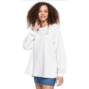 ROXY // Snow White Love Song Crewneck Logo Sweatshirt Size XS